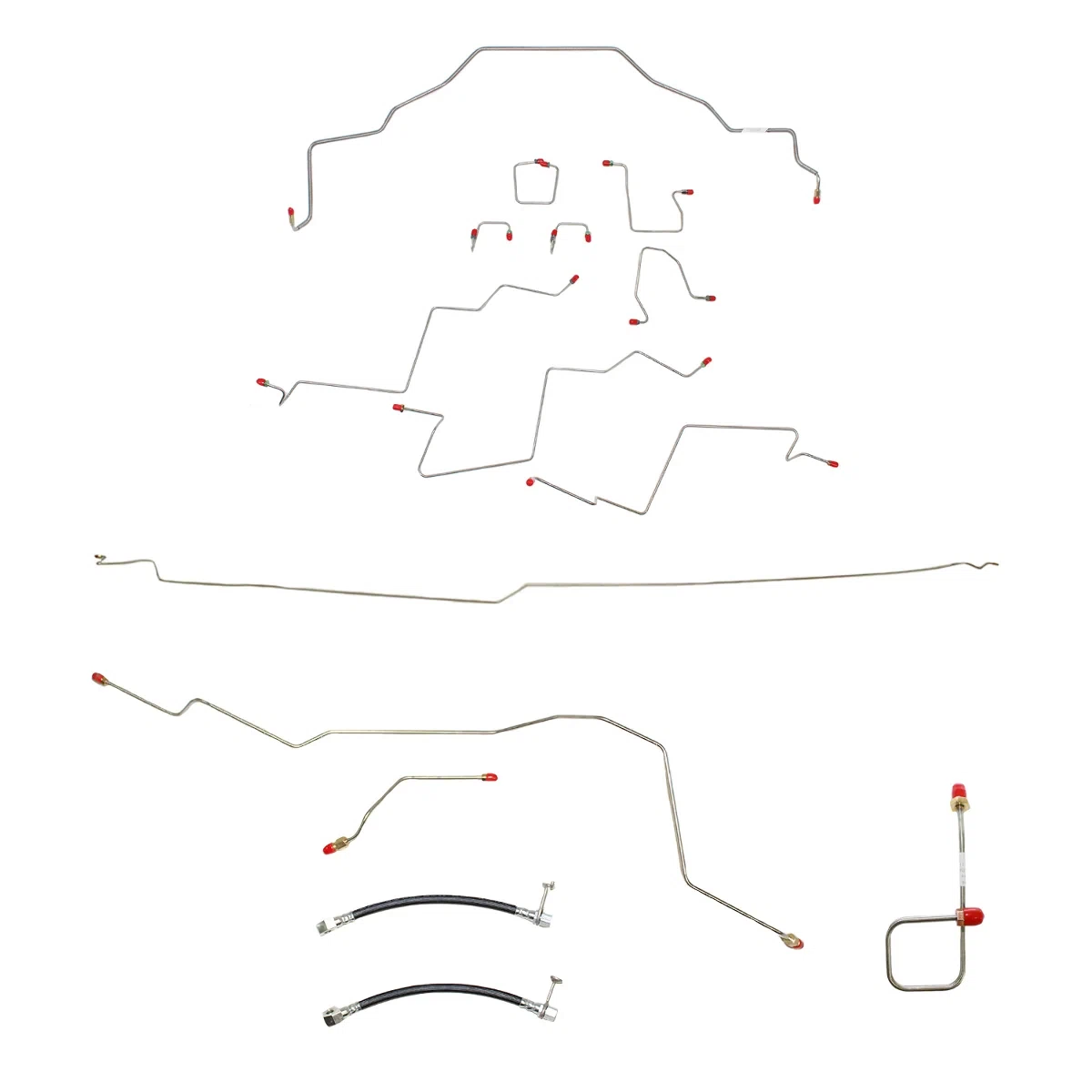 01-02 Dodge Ram 3500 Brake Line Kit 2WD Ext Cab_Long Bed Stainless Steel